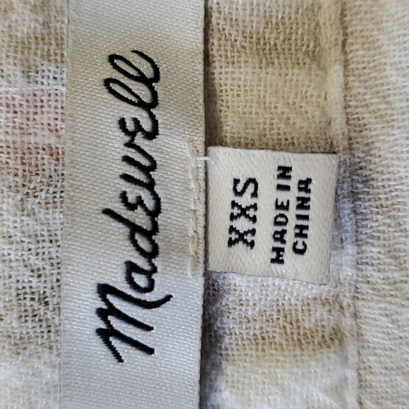 Madewell‎ women's to, beautiful cross stitch enbroidery. SIZE XXS, OVERSIZED - Picture 7 of 10